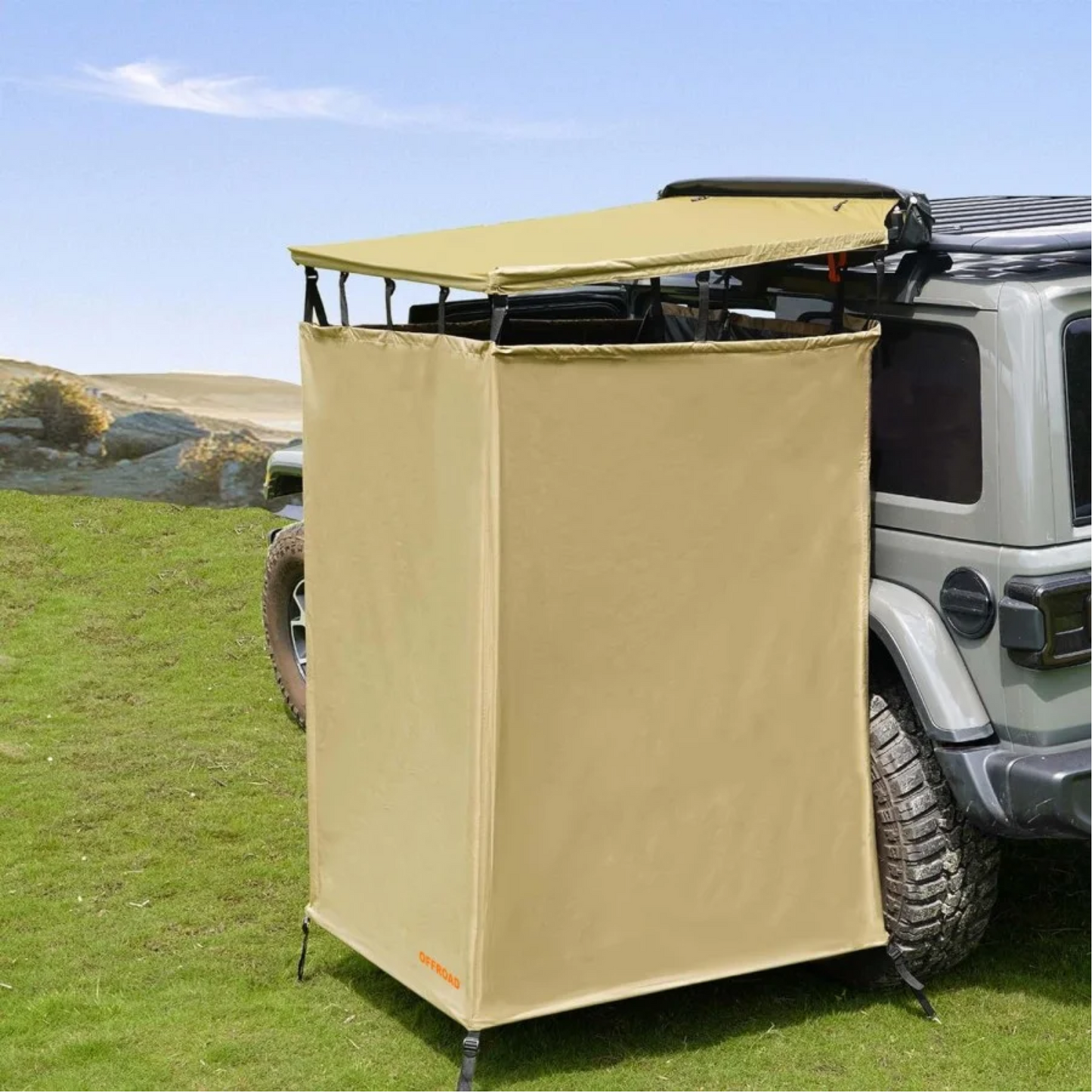 Toldo Camper OFFROAD (Avance ducha / cambiador 1x1m) + Suelo PVC