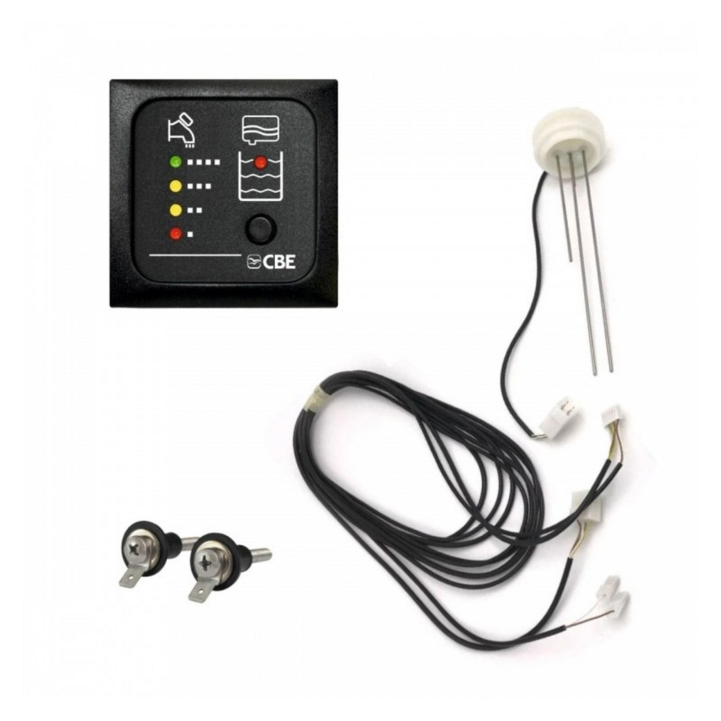 Panel indicador LED nivel de aguas limpias y sucias con sondas - CBE MT214/M
