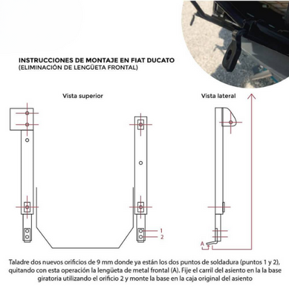 Base giratoria conductor para Ducato, Jumper y Boxer 1994-2006 - FASP