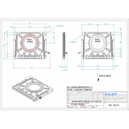 Base giratoria asiento conductor mercedes vito 1996 a 2003  Base giratoria conductor para Mercedes Vito 1996-2003 - FASP