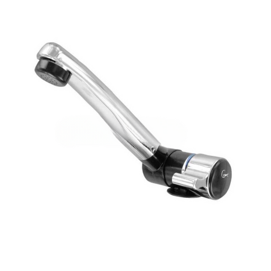 Grifo mezclador monomando abatible Comet London - Cromo y Negro